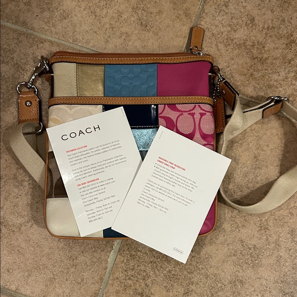 Coach Colorful Patchwork Swing Pack Crossbody Bag… - image 6